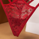 Erotic Panties with Floral Lace and Straps / Women's Sexy Lingerie - EVE's SECRETS