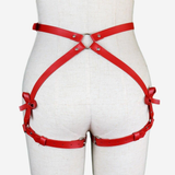 Erotic PU Leather Leg Garter for Ladies / Body Strap Harness / Red Buttocks Suspender Accessory - EVE's SECRETS