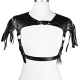 Erotic Underwear Garter Belt / Leather Shoulders Harness / Body Bondage Bra Suspenders - EVE's SECRETS