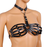 Erotic Waistband Sexy Leather Bra Harness Bondage / Bra Garter Body Cage Straps Belts For Women - EVE's SECRETS