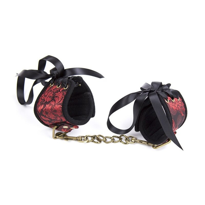 Erotic Women's BDSM Set for Adult Couples / PU Leather Handcuffs and Collar for Sex Games - EVE's SECRETS