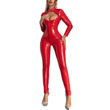 Erotic Women's Deep Neck Costume With Buckle / Female Tight-Fitting Clothing For Sex Games - EVE's SECRETS