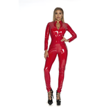 Erotic Women's Wet Look Bodysuit / Sexy Female Role-Playing Games Clothing / Tight-Fitting Overalls - EVE's SECRETS