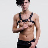 Fashion Leather Bdsm Bondage Harness for Men / Straps Suspenders Metal Rivet Clubwear - EVE's SECRETS