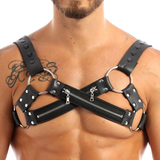 Harnais de corps en similicuir pour hommes / harnais de muscle de poitrine de corps d'épaule de bondage 