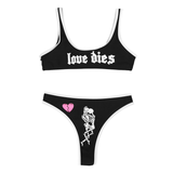 Female Bikini Suit with Print / Swimsuit with Adjustable Spaghetti Strap / Sexy Low Waist Brief - EVE's SECRETS