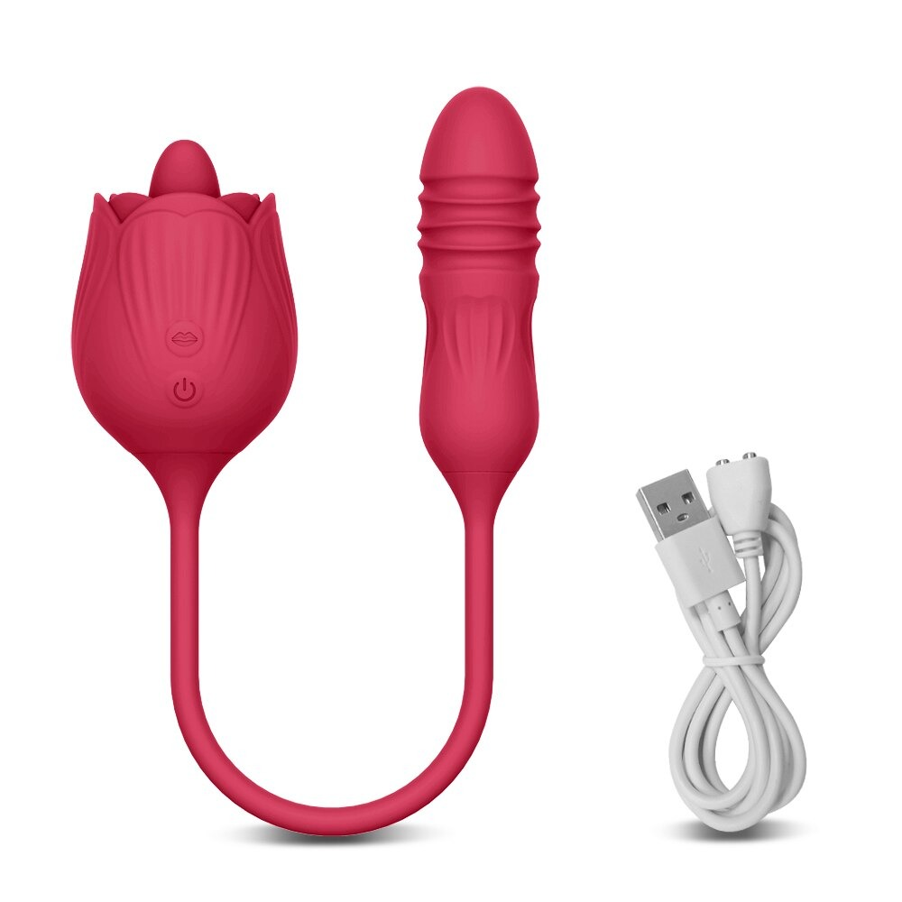 Female Clitoral Stimulator / Rose Dildo Stretching Vibrator for Women / Adults Sexy Toys - EVE's SECRETS