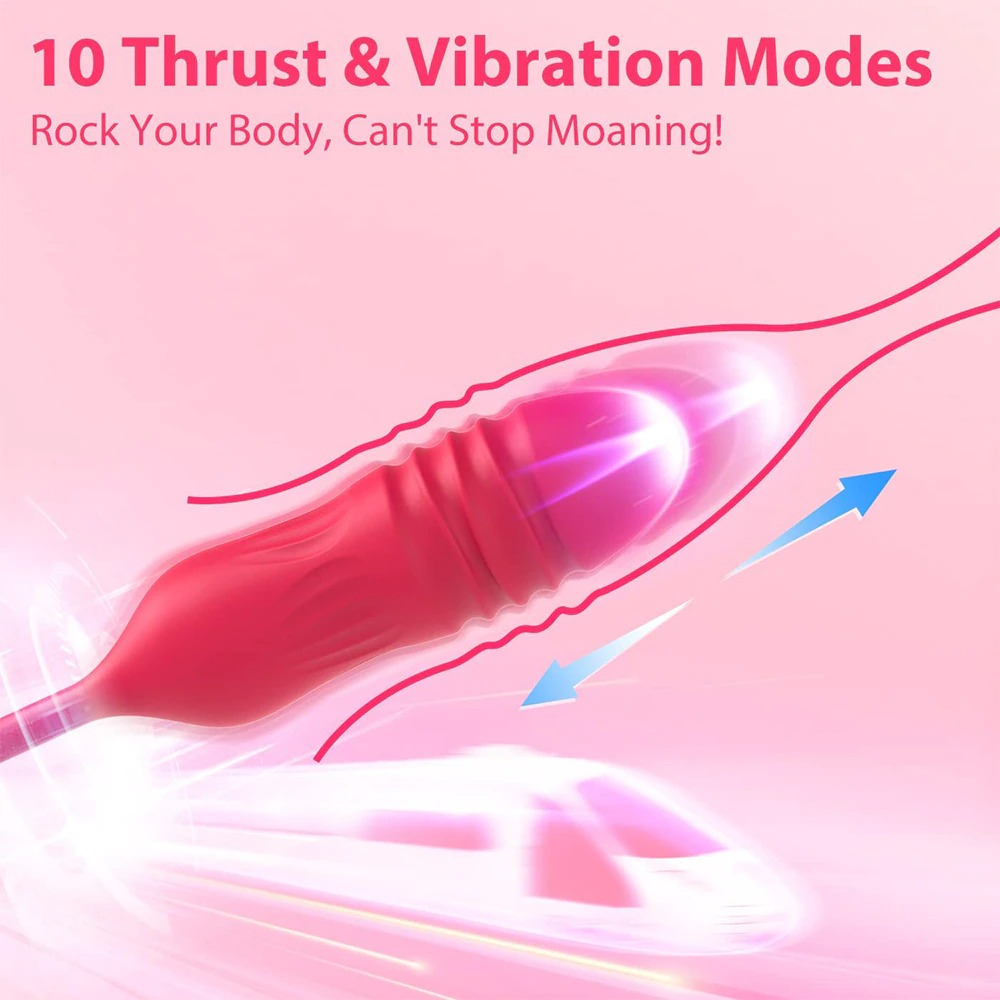 Female Clitoral Stimulator / Rose Dildo Stretching Vibrator for Women / Adults Sexy Toys - EVE's SECRETS