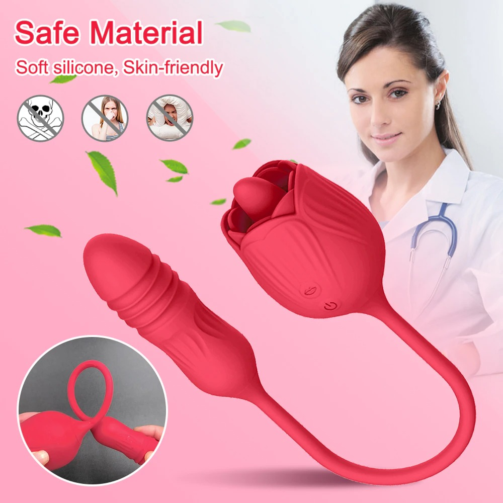 Female Clitoral Stimulator / Rose Dildo Stretching Vibrator for Women / Adults Sexy Toys - EVE's SECRETS