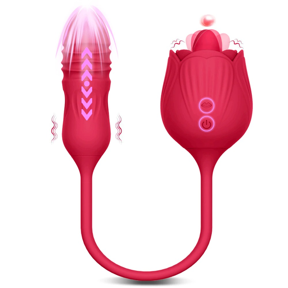 Female Clitoral Stimulator / Rose Dildo Stretching Vibrator for Women / Adults Sexy Toys - EVE's SECRETS