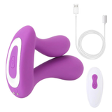 Weiblicher Doppelpenetrationsmasturbator / Sexspielzeug mit Fernbedienung / G-Punkt-Vibrator für Frauen 