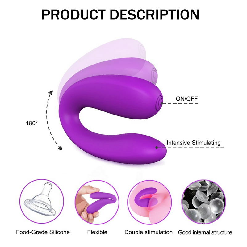 Female G-Spot Dildo Vibrator / Double Vibrator Sex Toy For Women / Waterproof Silicone Stimulator - EVE's SECRETS