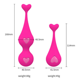 Female Silicone Kegel Balls / Elastic Women's Vagina Trainer With Hearts / G-Spot Massager - EVE's SECRETS