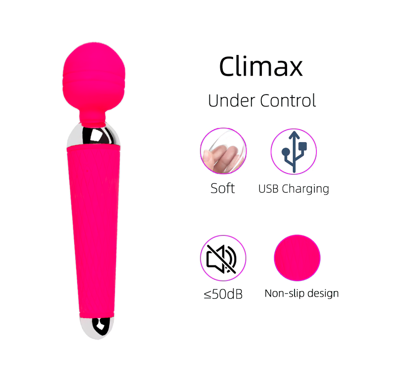 USB Recharge Female Clitoris Vibrator / Vibrating G-Spot Stimulator / Female Wand Massager - EVE's SECRETS