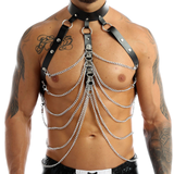 Fetish Fashion Body Shoulder Chest Harness / PU Leather Chain Halter Belt Harness - EVE's SECRETS