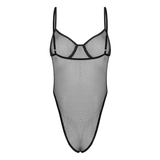 Fishnet High Cut Leotard with Underwire Cups / Sexy One-Piece Bodysuit / Women's Erotic Outfits - EVE's SECRETS