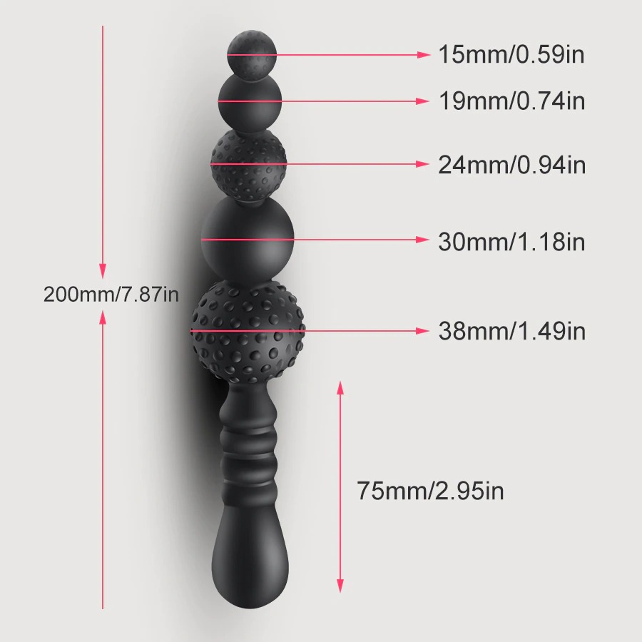 Flexible Anal Beads in Black Color / Sex Toy for Men and Women - EVE's SECRETS