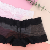 Floral Pattern Erotic Women's Transparent Panties / Sexy Female Lace Underwear - EVE's SECRETS