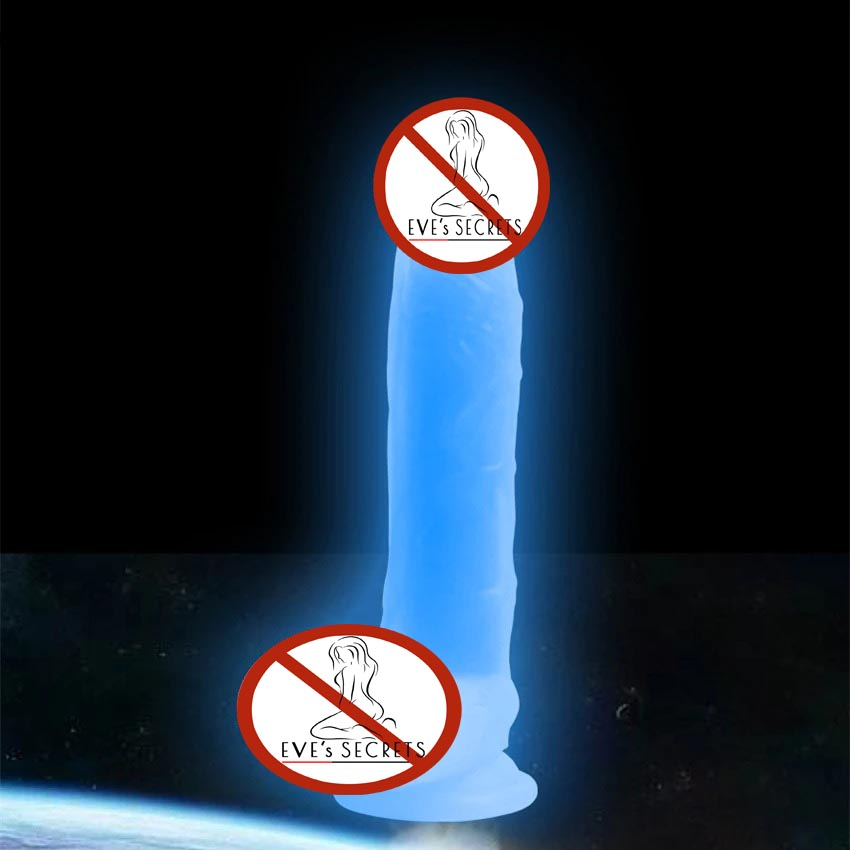 Fluorescent Realistic Dildo / Glowing Dick for Women / Huge Silicone Flexible Penis - EVE's SECRETS