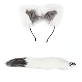 Fox Tail Anal Plug with Headband in Different Color Options / Metal Sex Toys for Erotic Cosplay - EVE's SECRETS