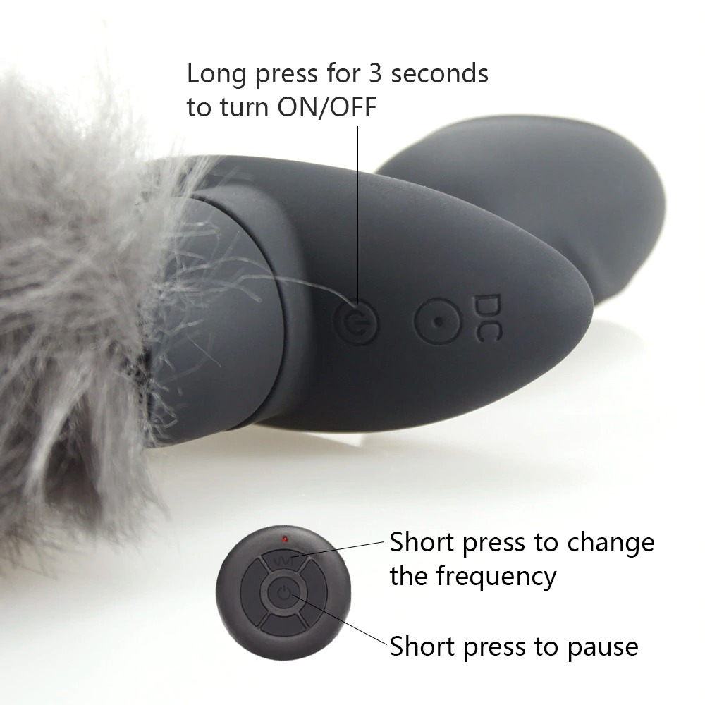 Fox Tail Anal Plug with Wireless Remote / Female Flirt Anal Sex Toy for Adult - EVE's SECRETS