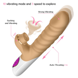 G-Spot Dildo Tongue Clitoris Stimulator / Female Vagina Clit Sucking USB Charger Masturbator - EVE's SECRETS