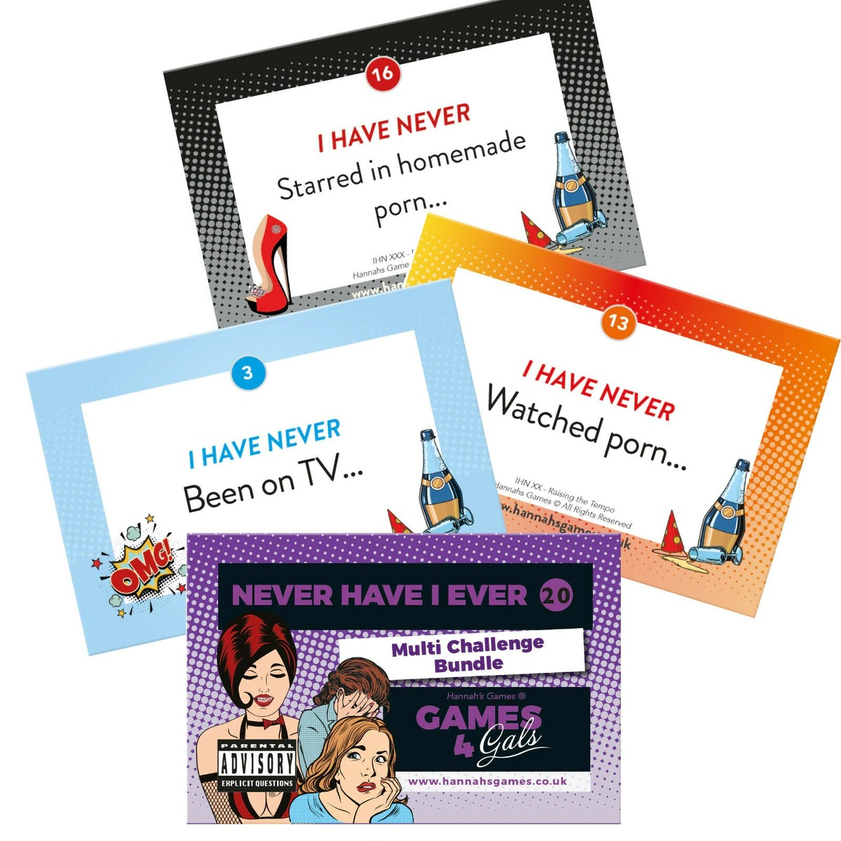 "Never Have I Ever" Game Bundle for Girls Party / Adult Erotic Fun Card Games - EVE's SECRETS