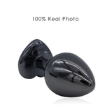 Gunmetal Heart Shape Stainless Steel Butt Plug / Dildo Vibrator Anal Plug / Adult Massager Toy - EVE's SECRETS