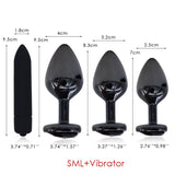 Gunmetal Heart Shape Stainless Steel Butt Plug / Dildo Vibrator Anal Plug / Adult Massager Toy - EVE's SECRETS