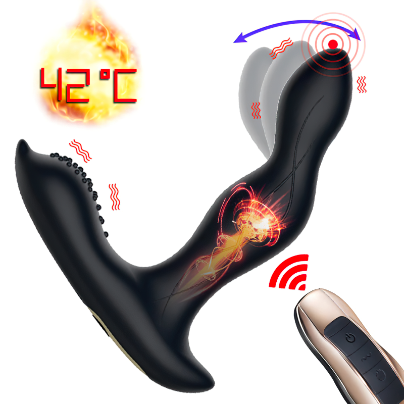 Heating Bending Anal Plug For Men / G-Spot Male Prostate Massager / Wireless Remote Male Stimulator - EVE's SECRETS