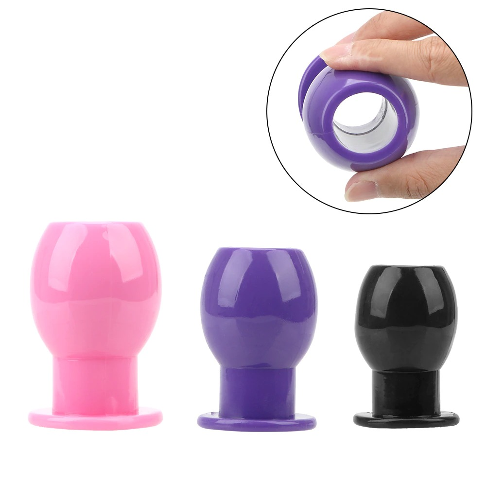 Hollow Anal Plugs in Three Sizes and Three Colors / Unisex Anal Dilators - EVE's SECRETS