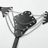 Hot PU Leather Open Bust Body Caged Women's Harness / Loop Punk O Neck Chain Underwear - EVE's SECRETS