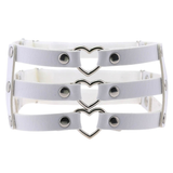 Intimate Elastic Leg Ring Harness with Metal Heart / Women's Synthetic Leather Harness - EVE's SECRETS