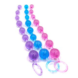 Jelly Anal Beads / Orgasm Plug Play Pull Ring Ball / Anus Stimulator Butt Product for Men and Women