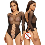 Ladies Erotic Adult Underwear / Sexy Transparent Bodysuit with Lace and Mesh - EVE's SECRETS