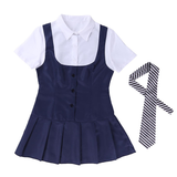 Ladies Sexy Cosplay Schoolgirl Costume / Female Uniform with Necktie / Short Sleeve Dress - EVE's SECRETS