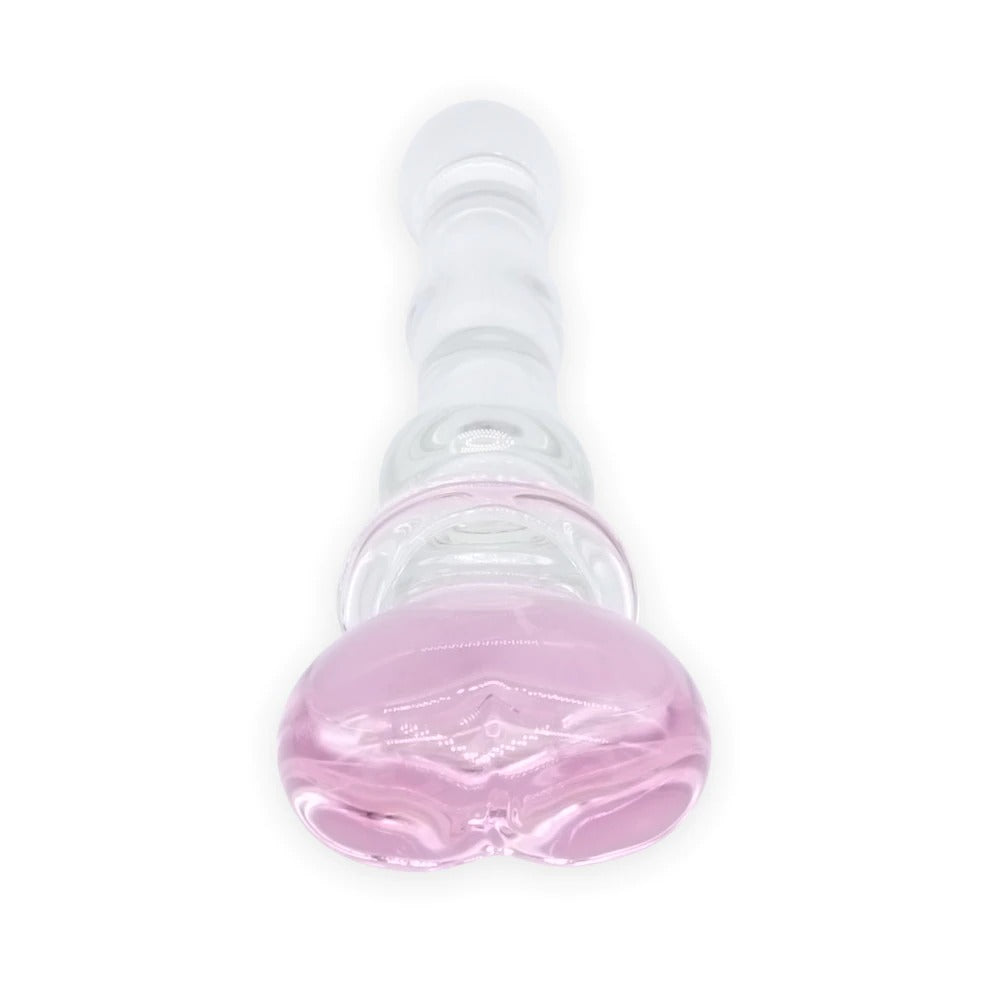 Long Ice and Fire Series Pink Heart Design Glass Anal Plug / Unique Design Sex Toys - EVE's SECRETS
