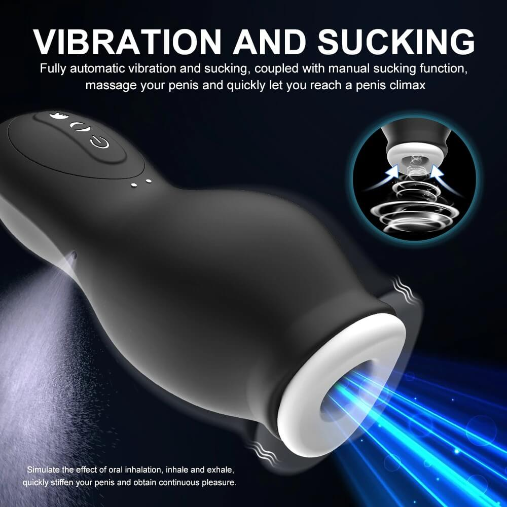 Male Blowjob Sex Toys / Sucking Vibrator for Men / Silicone Masturbation Cup - EVE's SECRETS
