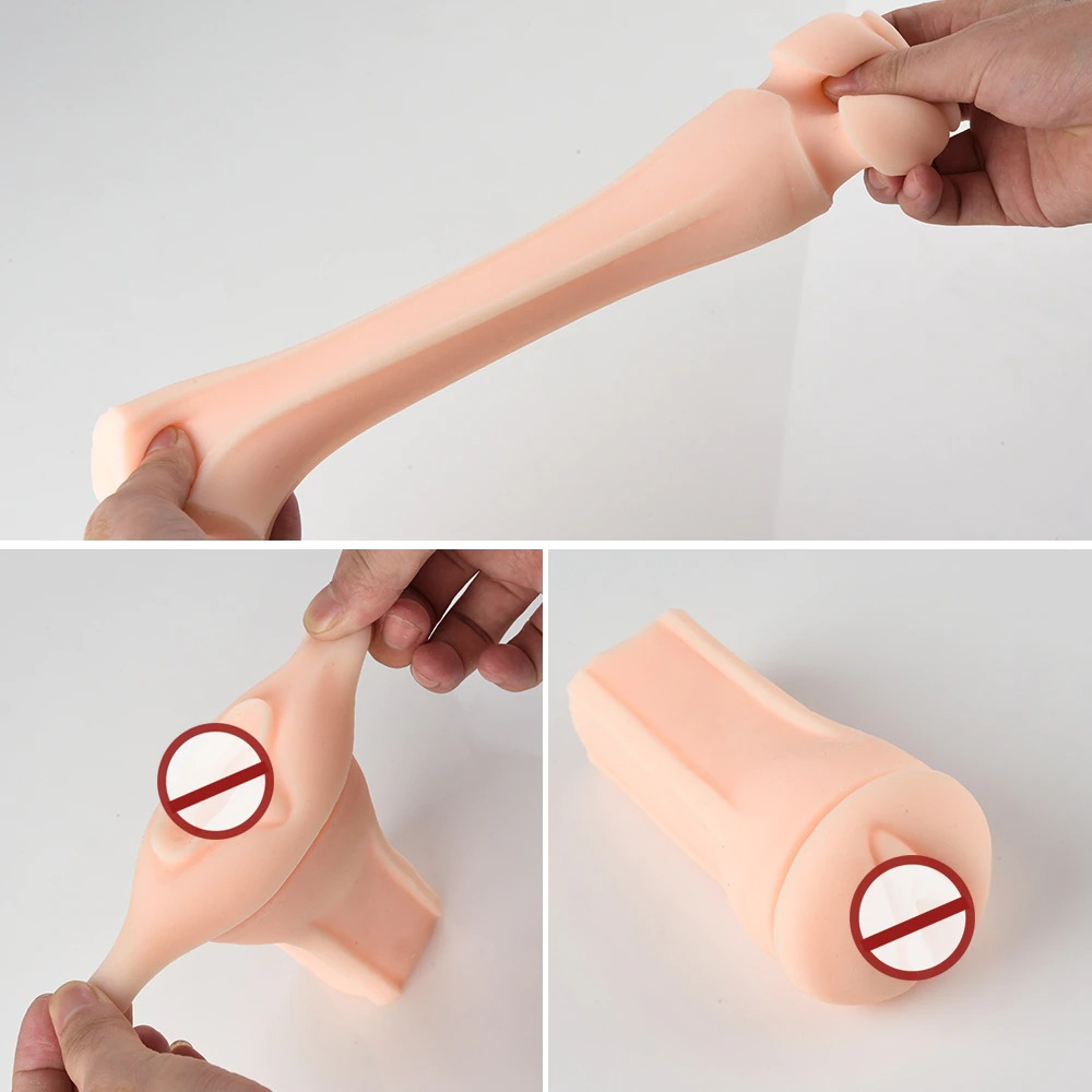 Male Masturbation Cup Realistic Vagina / Adult Soft Silicone Stimulate Massager Sex Toy - EVE's SECRETS