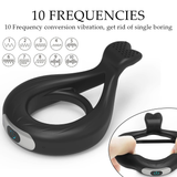 Male Penis Vibrating Ring for Delay Ejaculation with 10 Modes / Cock Ring for Men / Adult Sex Toys - EVE's SECRETS
