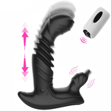 Vibromasseur de massage de la prostate masculin / Plugs bout à bout télescopiques automatiques avec télécommande 