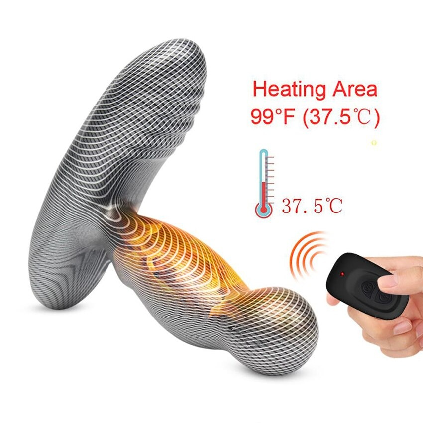 Male Rotating Vibrating Prostate Massager / Heating Butt Plug with Remote Control - EVE's SECRETS