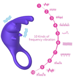 Male Vibrator Penis Cock Ring / Ring Rabbit Mastubator with 10 Frequenc / Stimulator Sex Toy - EVE's SECRETS