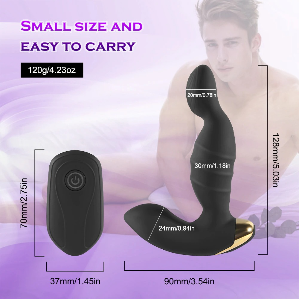 Male Vibrator Prostate Massager / Silicone Anal Plug with Ring / Men Sex Toy Prostate Stimulator - EVE's SECRETS