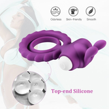 Male Vibrator with Rabbit Ears / Vibrating Sex Toy for Enhance Erection for Men - EVE's SECRETS