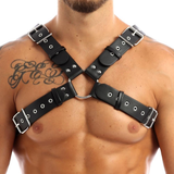 Men Body Chest Harness Bondage / Faux Leather Shoulder Half Harness for Men