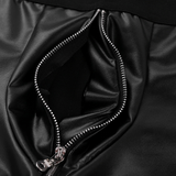 Men's Black Wetlook Panties / Faux Leather Underwear on Zipper - EVE's SECRETS