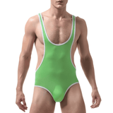 Men's Fitness Wrestling Thin Leotard / Solid Color Sleeveless Skinny Bodysuits / Male Sexy Underwear - EVE's SECRETS