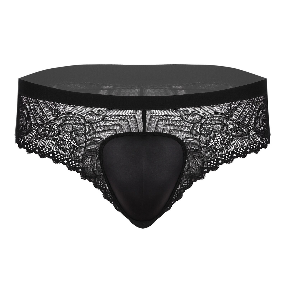 Men's Floral Lace Underpants / Male Low Waist Panties / Sissy Crossdresser Underwear for Cosplay - EVE's SECRETS