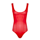 Men's Glossy Breathable Scoop Neck Swimsuit / Sleeveless See-Through Nylon Bodysuit Underwear - EVE's SECRETS